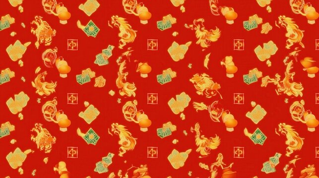 Chinese New Year Red Pattern