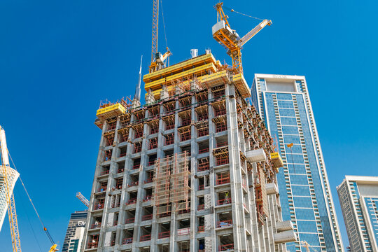 Dubai, UAE &ndash; october 05, 2025: construction of skyscraper SRG Tower