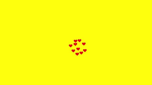 Social media Live style animated heart on green screen alpha channel included.
