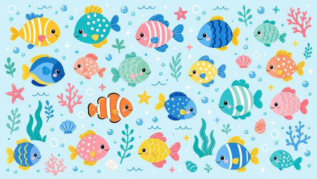 colorful fish vector