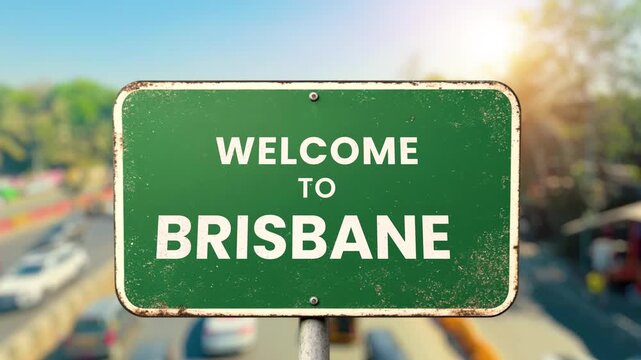 green highway road signs welcoming travelers to iconic Australian destinations