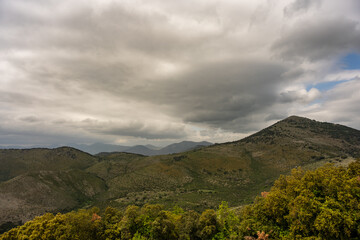Obraz premium Lazio, panorama. View from the Sanctuary of the Madonna della Civita.