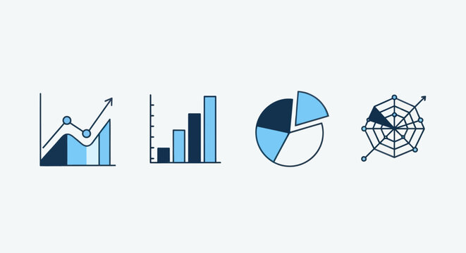 Data charts and graphs visual illustration