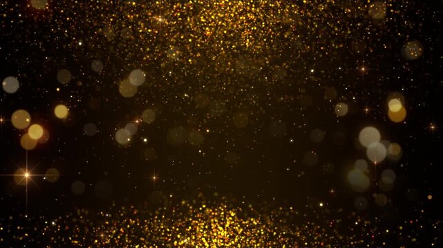 sparkles abstract golden celebration background animation