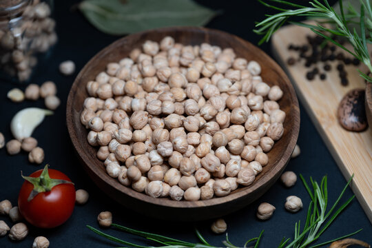 Still life of dried chickpeas