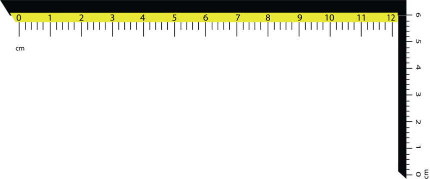  L-shape ruler scale for measurement metric student