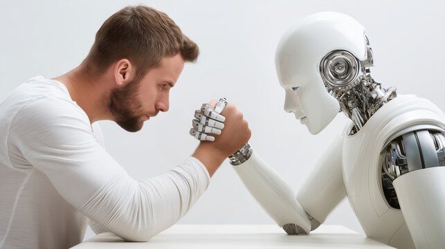 AI Replacing Jobs Human vs Robot Workplace Competition