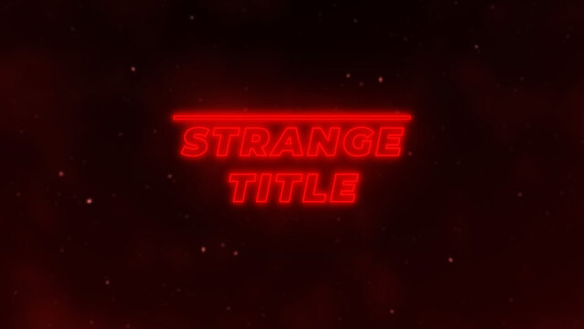 80s Neon Title Reveal &ndash; Retro TV Show Intro Scramble Text Widescreen