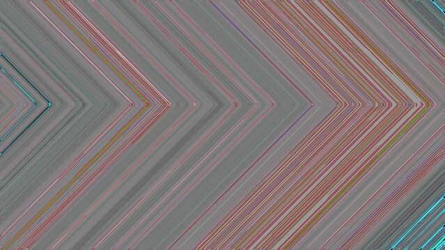 Multicolored linear chevron stripes on grey background