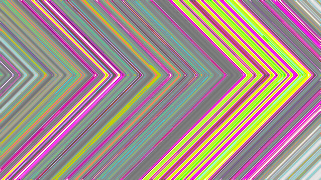 Neon chevron pattern with diagonal stripes in pink, yellow, and grey