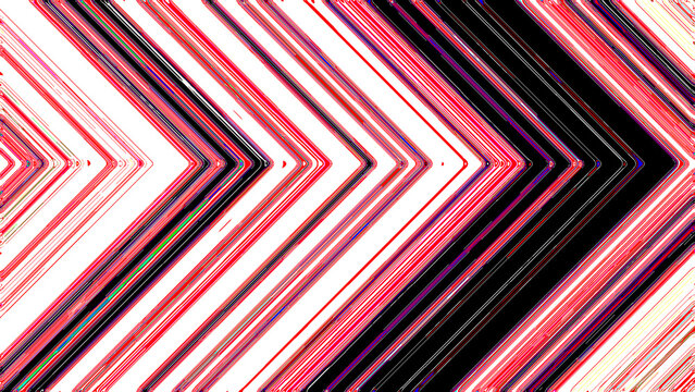 Red, black, and white chevron pattern with diagonal striped lines