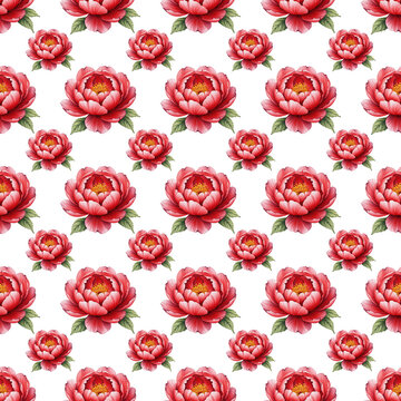 Dark Red Roses Seamless Pattern