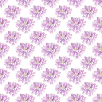 Purple Flowers Seamless Pattern