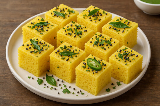 Khaman Dhokla stock photo 