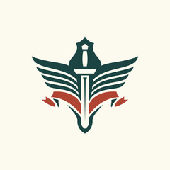Obraz premium Warrior Knight Badge Logo