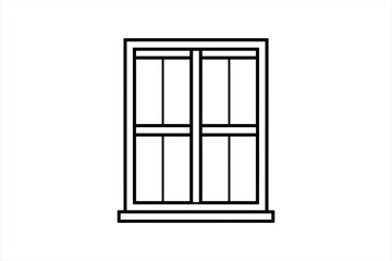 Obraz premium Simple illustration of a window frame