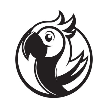 Stylized Parrot Logo Illustration