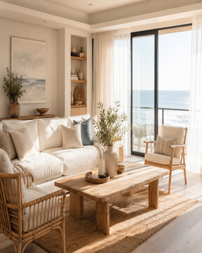coastal living room interior
