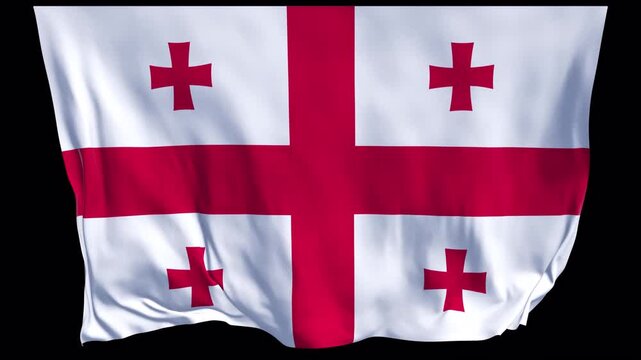 Georgia national flag. Caucasus region international affairs politics geography education cultural patriotic themes historical content news broadcasts travel visuals website headers online presentatio