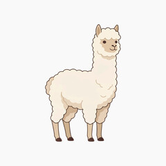 Fototapeta premium Cute Stylized Alpaca