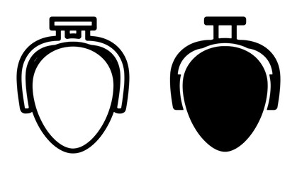 Simple Acorn Icons, Outline and Solid Fill, Nature Symbol, Autumn Element, Vector Graphics for Fall Design © Nurul