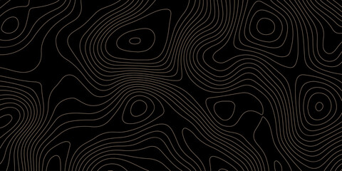 black background displays colorful topographic contour lines, creating abstract pattern suitable for various design applications  © Atikur