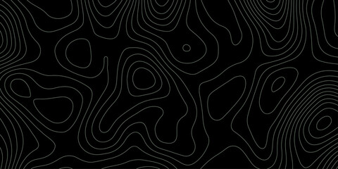 black background displays colorful topographic contour lines, creating abstract pattern suitable for various design applications  © Atikur