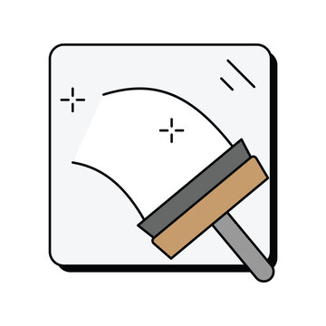 Squeegee icon with white background vector stock illustration
