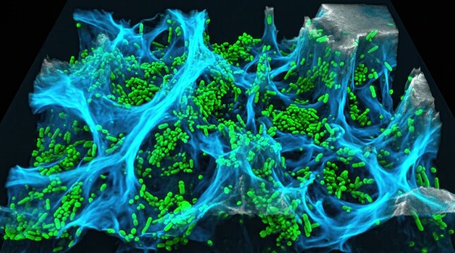 Biofilm Extracellular Matrix Polysaccharide Staining Confocal