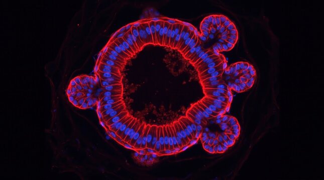 Intestinal Organoid Lumen Confocal Sectioning 3D Culture