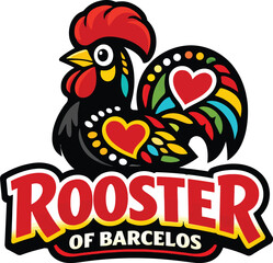 Colorful rooster of Barcelos emblem for traditional Portuguese culture © samiul
