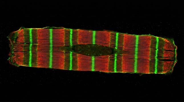 Cardiac Sarcomere Titin Z-Disc Organization Confocal Cardiomyocyte