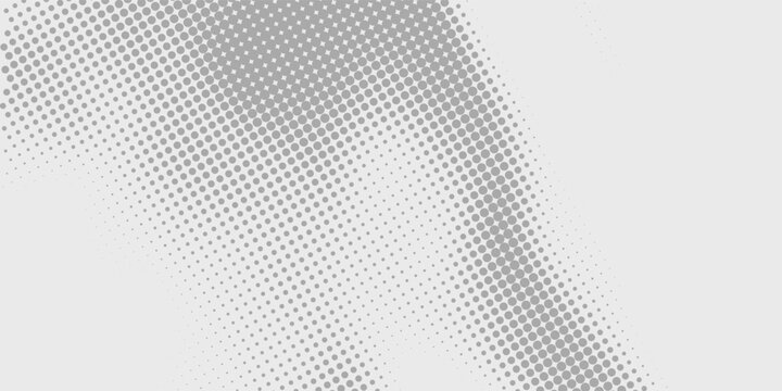 Halftone gradient. Dotted gradient, smooth dots spraying and halftones dot background seamless horizontal geometric pattern vector template set