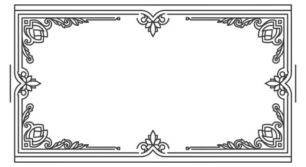 Vintage Ornamental Line Art Frame Vector © denisjack