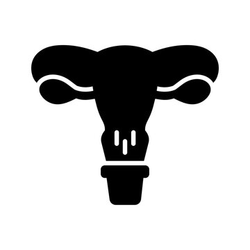 Fertility test icon. Healthcare and fertility filled symbol. Black and white.