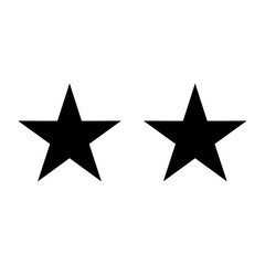 Obraz premium Two Star Silhouette Vector Image
