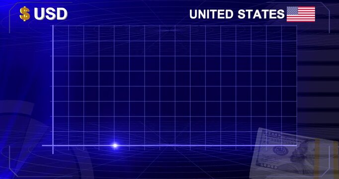Usd financial chart background us dollar economy market data