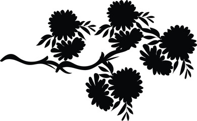 Obraz premium Set of vector silhouettes of trees featuring pine oak birch and palm in forest tropical and autumn nature illustration design pattern