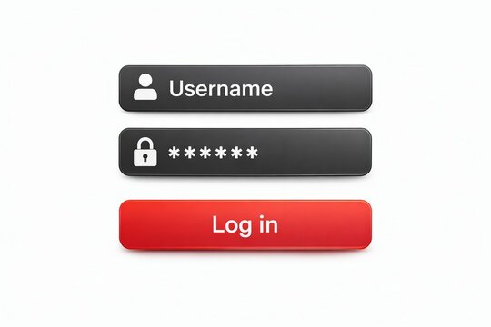 Minimal login form with username and password fields and login button