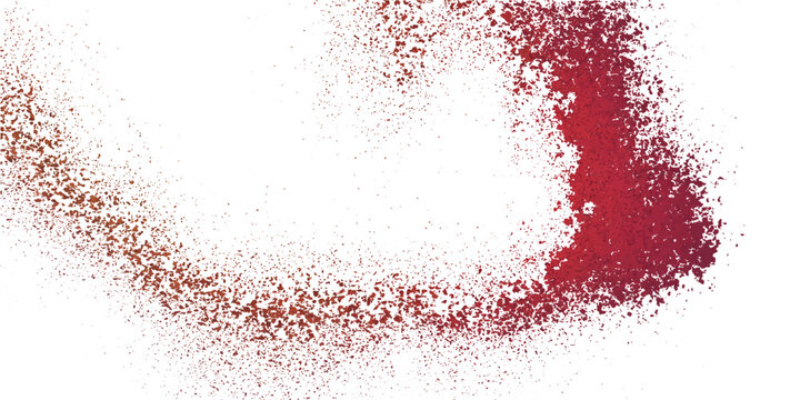 An abstract red and white grunge texture background with a cold blue paint splash, winter snow drops, and liquid water bubbles in a clear motion wave