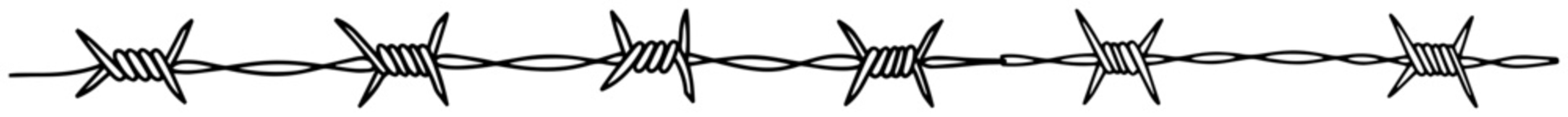 barbed wire fence seamless border vector illustration