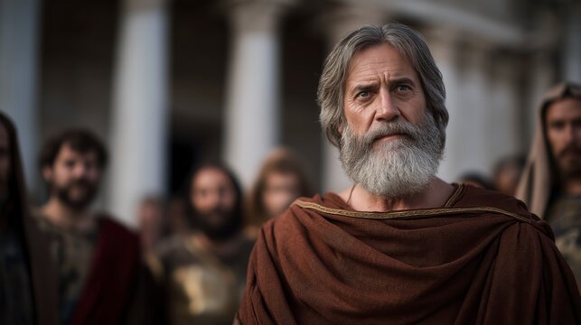 While living under guard in Rome, Paul continues preaching boldly from his dwelling, encouraging visitors with faith, hope, and the message of Christ.
