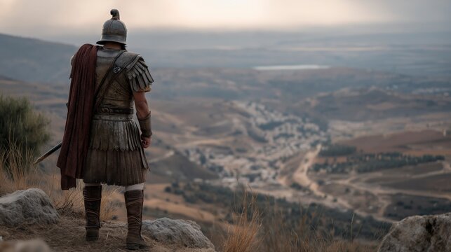 Saul stands on Mount Gilboa before battle, showing how fear, disobedience, and distance from God can lead even a king toward defeat and despair
