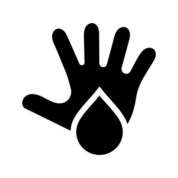 Hemophilia awareness icon. Healthcare and bleeding disorder filled symbol. Black and white.