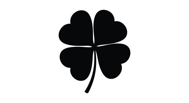 Four leaf clover silhouette