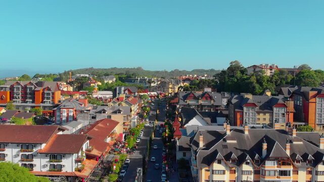 winter village in Brazil with chocolate shops in Gramado, Rio Grande do Sul, Brazil