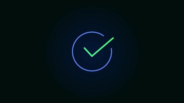 Check animated icon in gradient color background