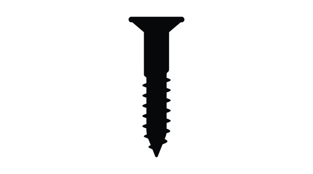 Silhouette of a large screw