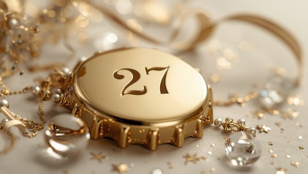 Bottle cap featuring the number 27