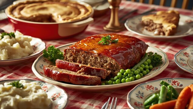 Cheesy beef meatloaf.